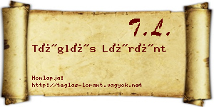 Téglás Lóránt névjegykártya